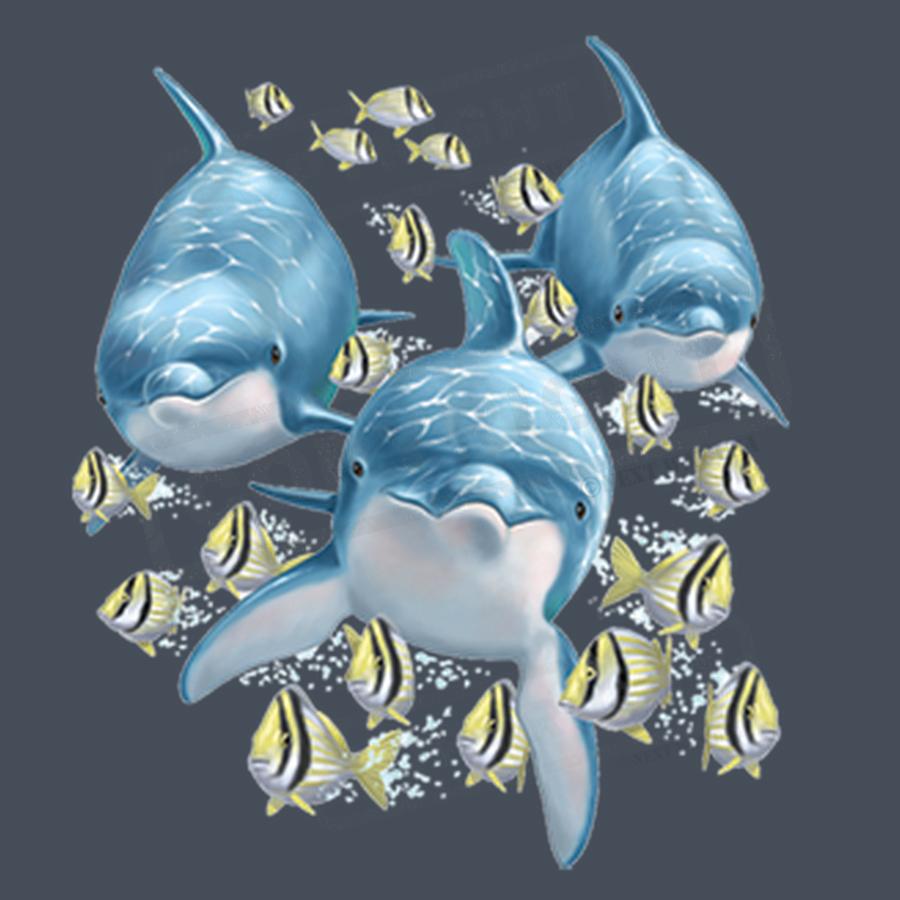 Playful Dolphins Ocean Scene - Pack Of 25