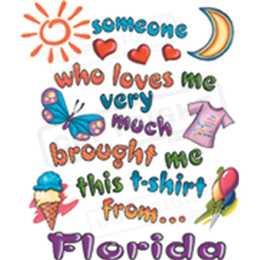 Colorful Florida Gift T-Shirt Transfer Design - Pack of 25