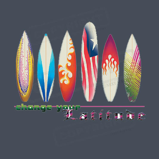 Vibrant Surfboard Screen Transfer Design - Pack of 25