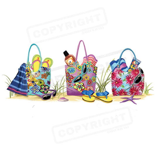 Vibrant Beach Tote  For Summer Apparel - Pack Of 25