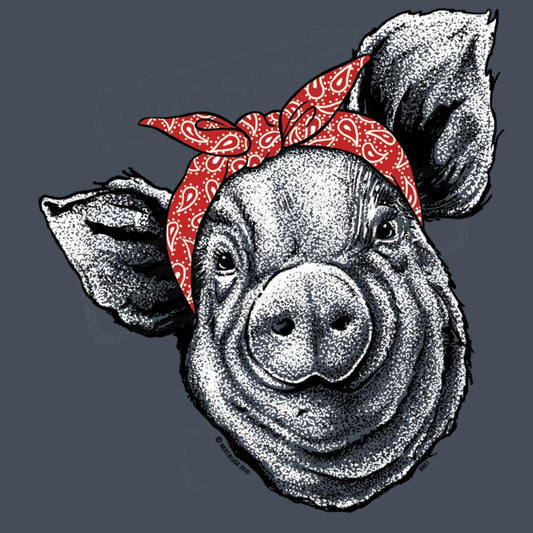 Cute Piggy Bandana Screen Transfer - Pack of 25