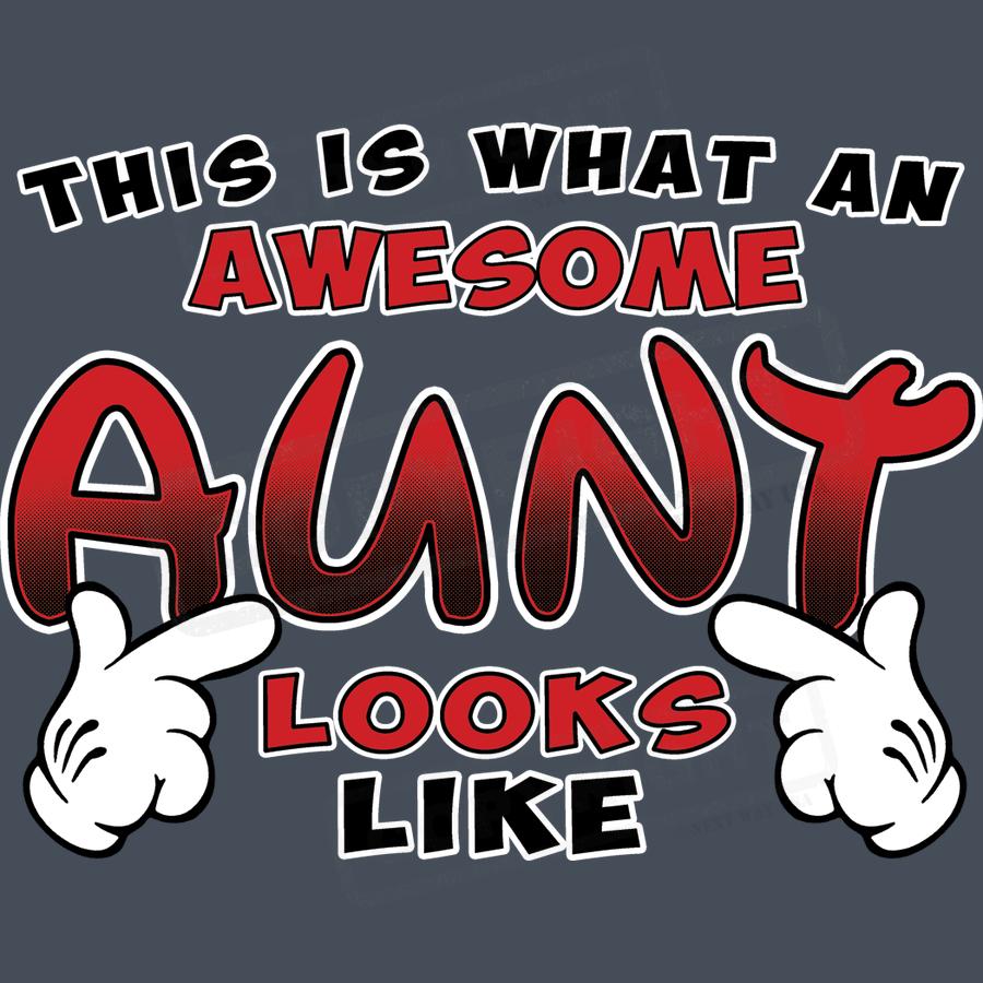 Fun "Awesome Aunt" Screen Transfer Design - Pack of 25