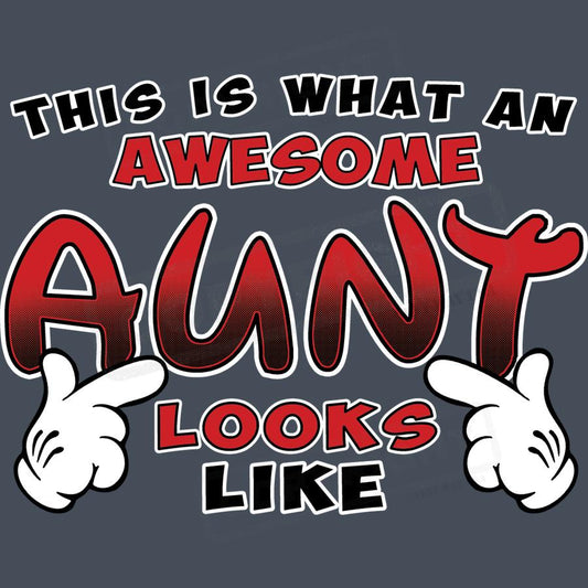 Fun "Awesome Aunt" Screen Transfer Design - Pack of 25