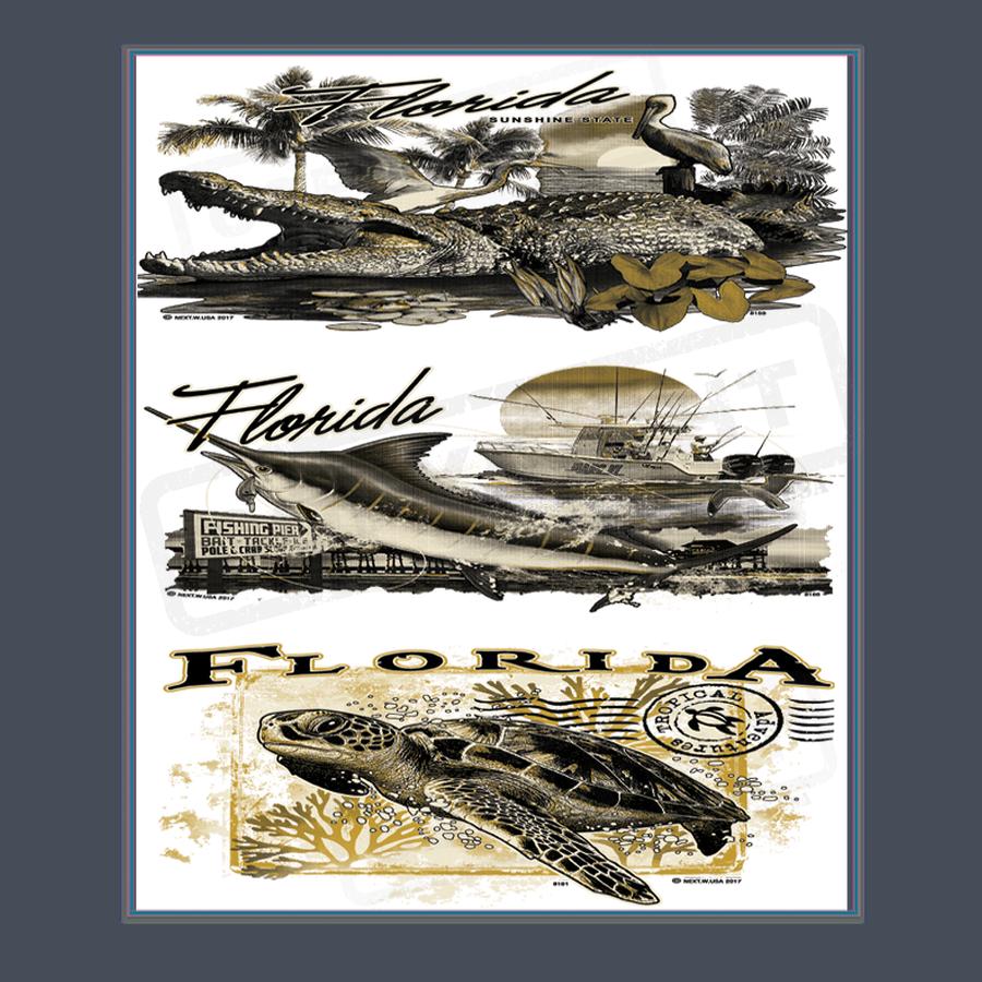 Florida Wildlife Screen Print Transfer - Pack of 25