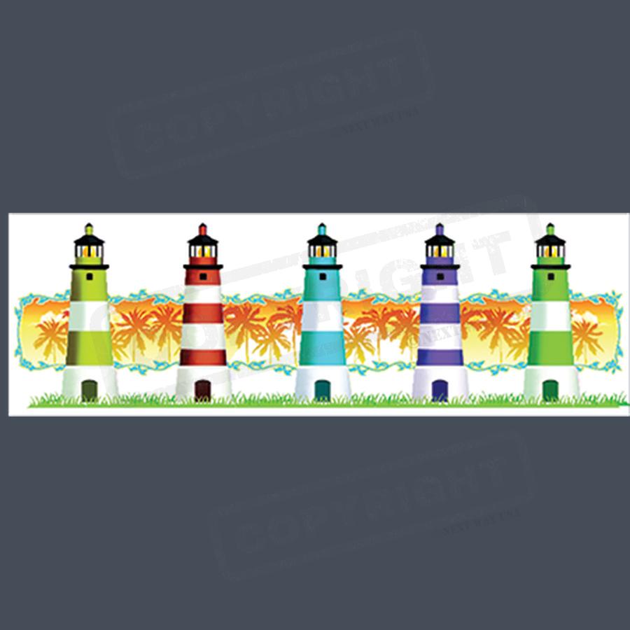 Colorful Lighthouse Screen Transfer Design - Pack of 25