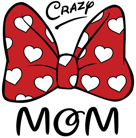 Cute Heart Bow Mom Screen Transfer - Pack of 25