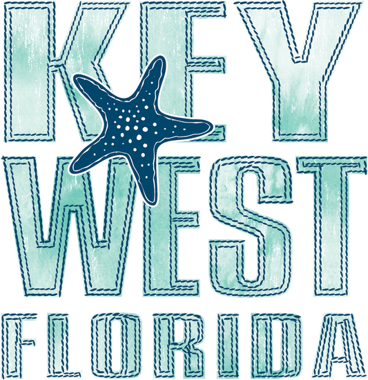 Beachy Key West Florida Starfish Design - Pack of 25