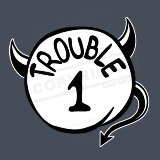 "Trouble 1 Devil Horns Screen Transfer" - Pack of 25