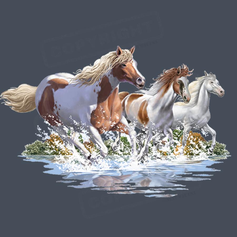 Majestic Horses Galloping Transfer Design - Pack of 25