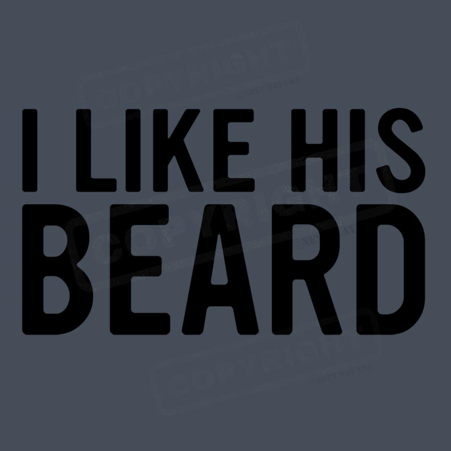 Trendy "I Like His Beard" Screen Transfer - Pack of 25