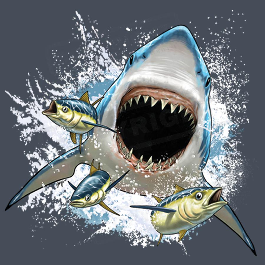 Epic Shark Attack Screen Transfer Design - Pack of 25