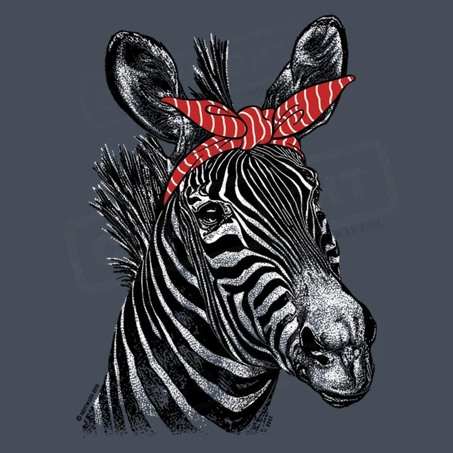 Stylish Zebra with Red Bandana Design - Pack of 25