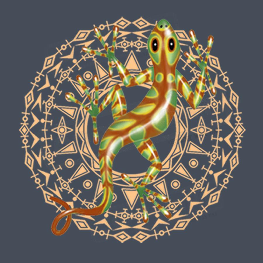 "Vibrant Gecko Mandala Screen Transfer" - Pack of 25