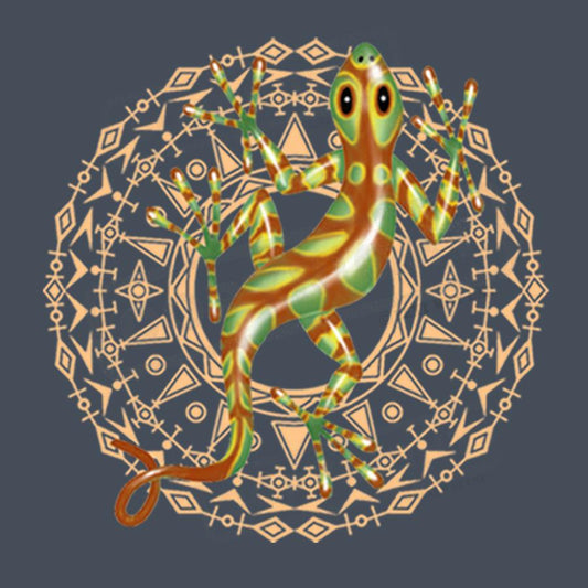 "Vibrant Gecko Mandala Screen Transfer" - Pack of 25