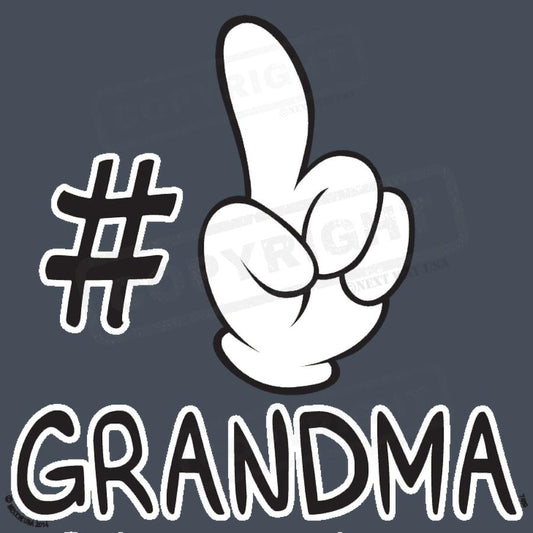 "#1 Grandma Design Screen Transfer" - Pack of 25