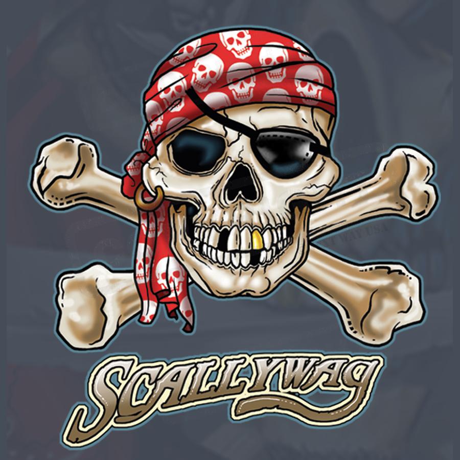 Bold Pirate Skull Screen Transfer Design - Pack of 25