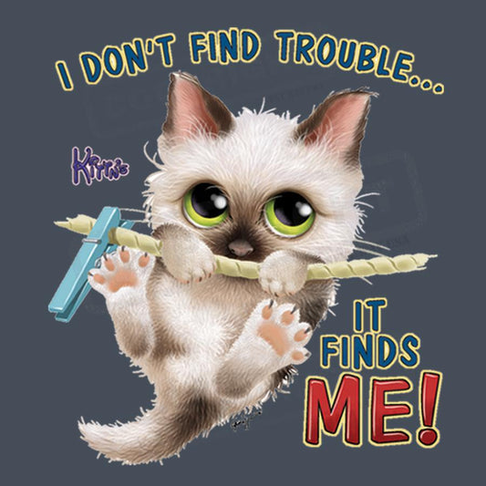 Cute Kitten Trouble Screen Transfer Design - Pack of 25