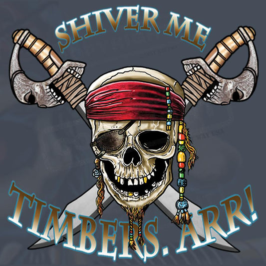 Pirate Skull Crossed Swords Screen Transfer - Pack of 25