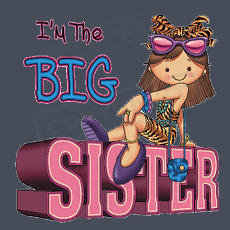 Big Sister Cartoon Screen Transfer Design - Pack of 25