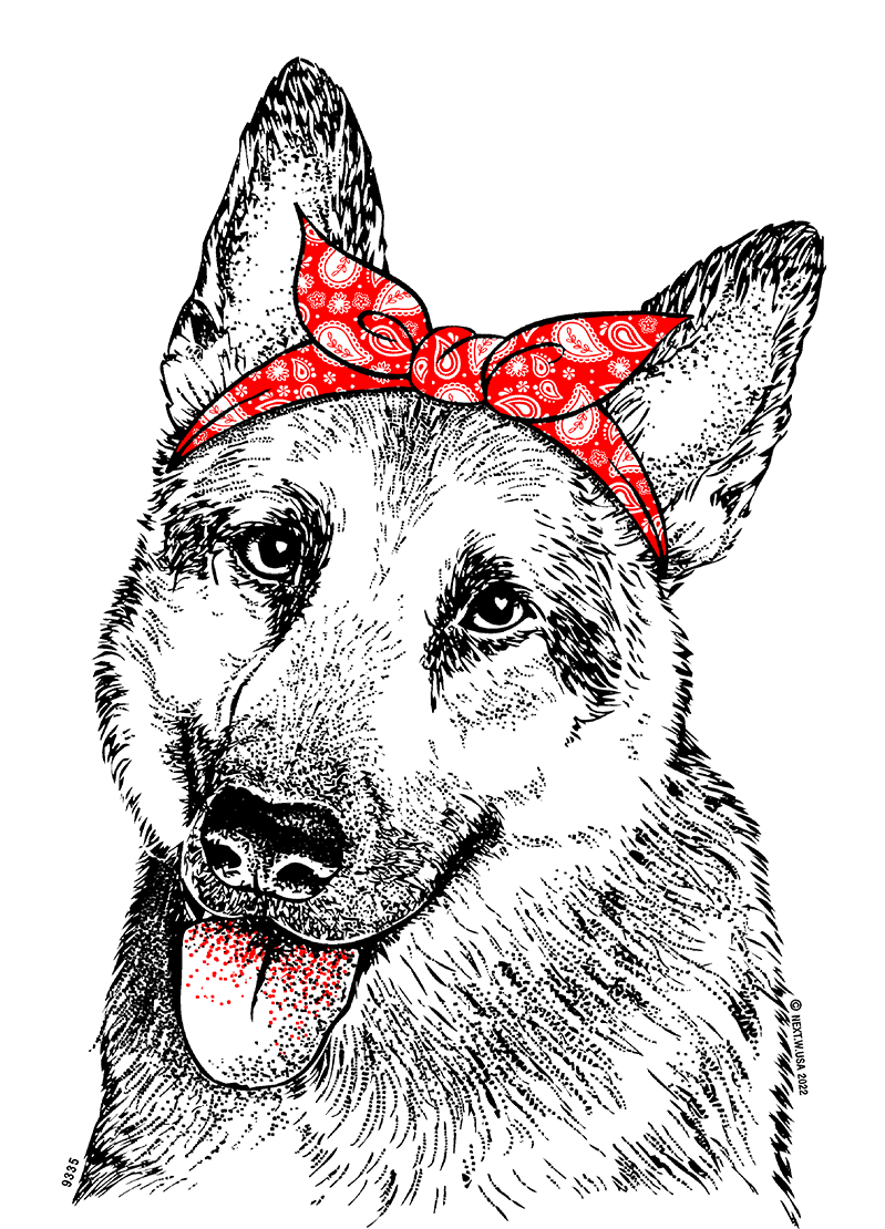 Stylish Dog Bandana Screen Transfer - Pack of 25