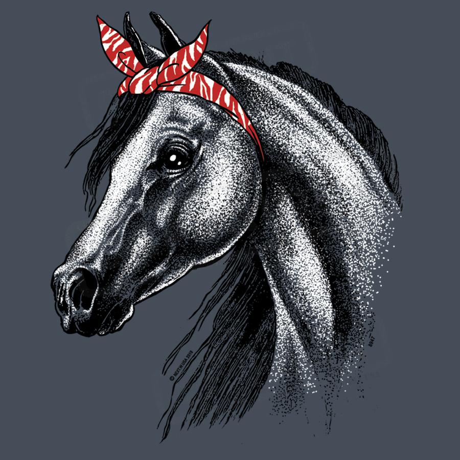 Majestic Horse with Bandana Screen Transfer - Pack of 25