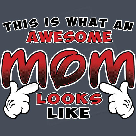 Awesome Mom Graphic Tee Transfer Design - Pack of 25