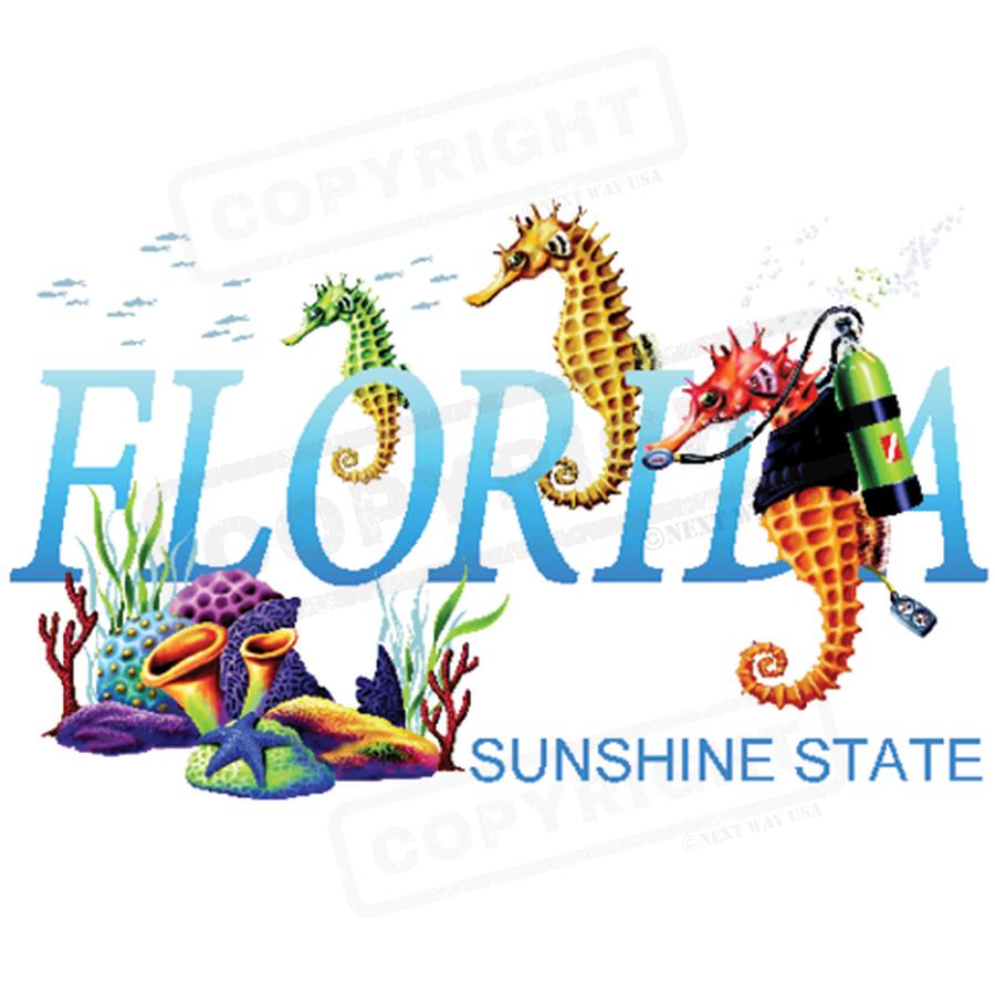 Florida Seahorses Screen Transfer Design - Pack of 25