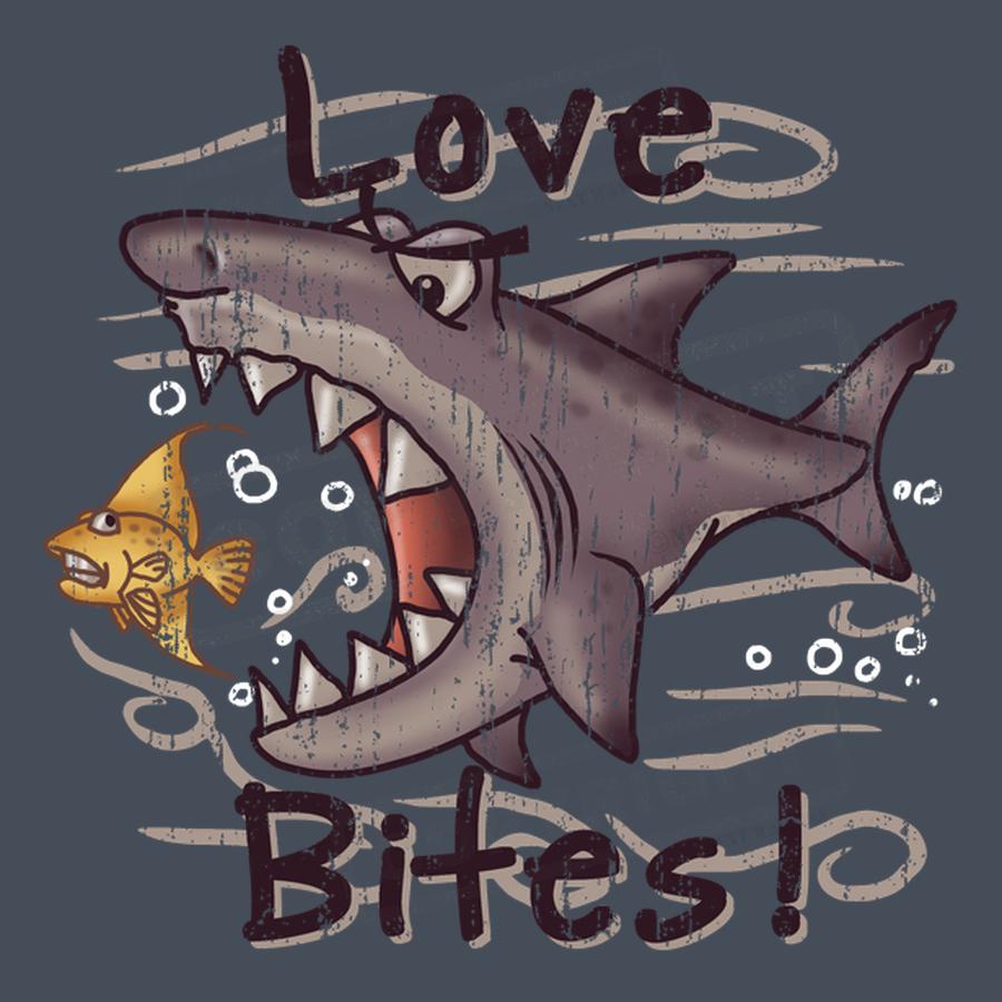 Shark Love Bites Funny Graphic Tee - Pack of 25