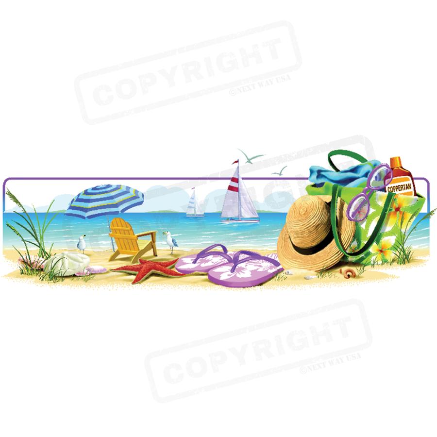 Beach Day Vibes Screen Transfer Design - Pack of 25