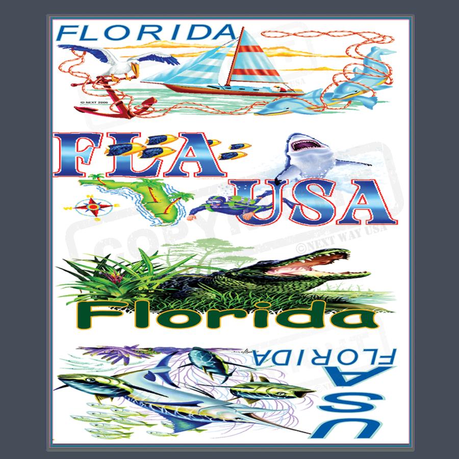 Vibrant Florida Adventure Screen Transfer - Pack of 25