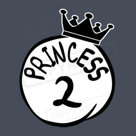 "Princess Crown Birthday Design Transfer" - Pack of 25