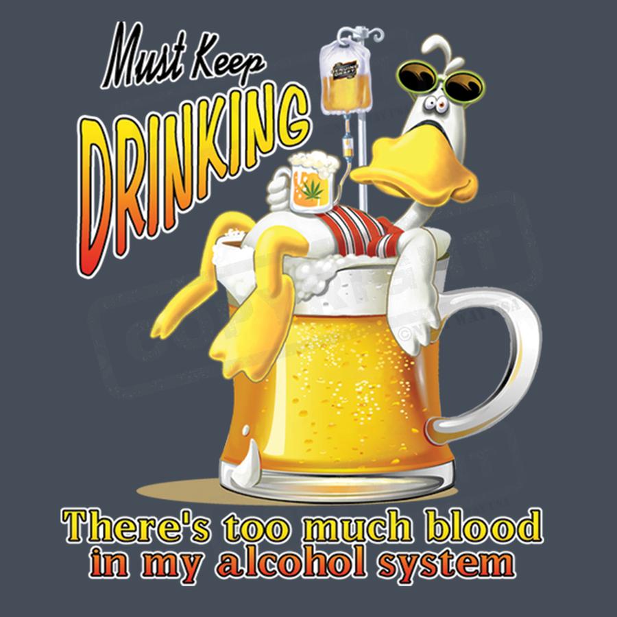 Humorous Duck Beer Screen Transfer Design - Pack of 25