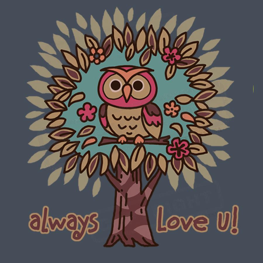 Cute Owl and Tree Love Design Transfer - Pack of 25