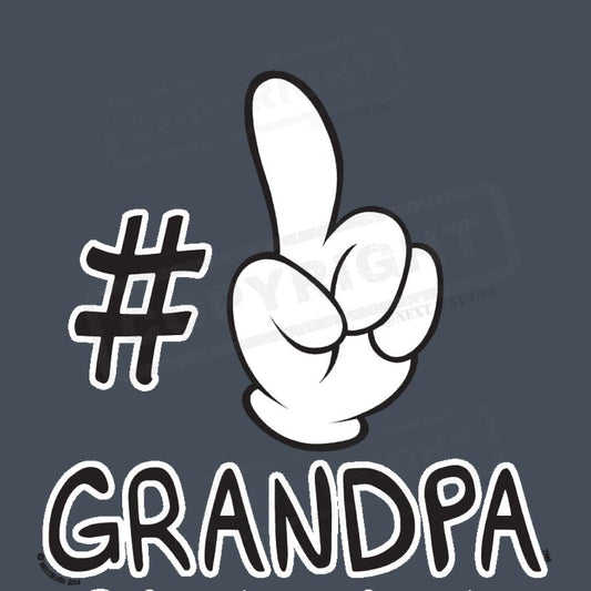 "#1 Grandpa Hand Gesture Graphic Transfer" - Pack of 25