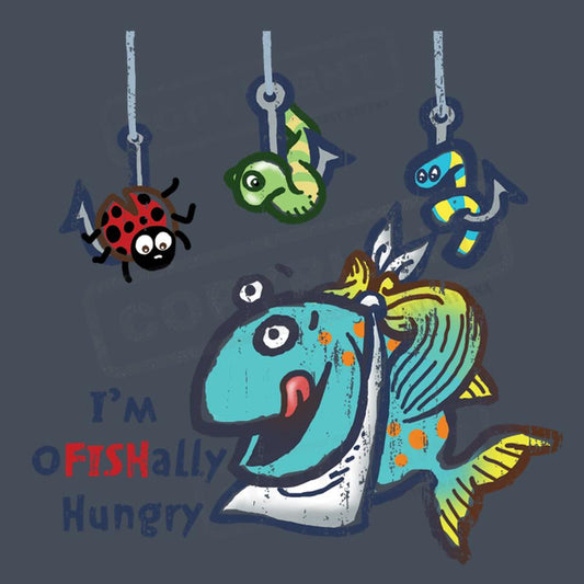 Funny Fish Design: O-FISH-ally Hungry - Pack of 25