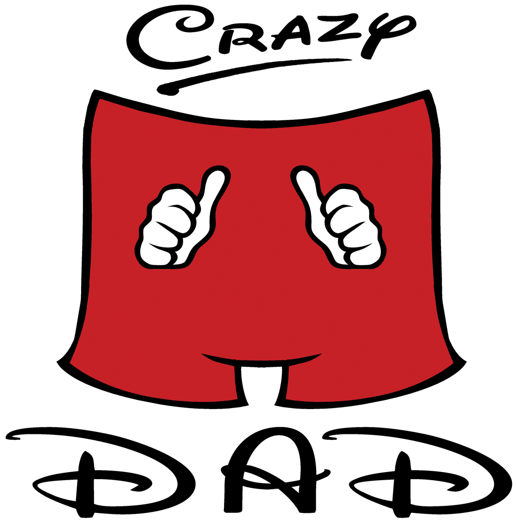 Fun "Crazy Dad" Thumbs-Up Transfer Design - Pack of 25