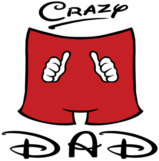 Fun "Crazy Dad" Thumbs-Up Transfer Design - Pack of 25