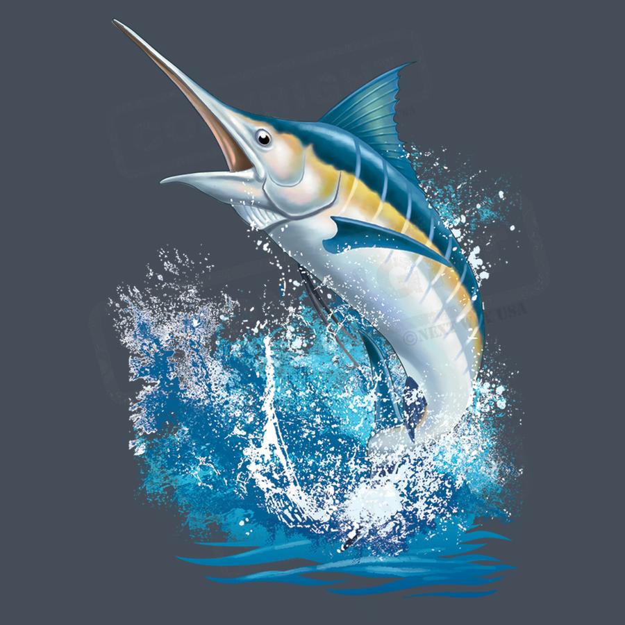 Dynamic Marlin Ocean Screen Transfer Design - Pack of 25