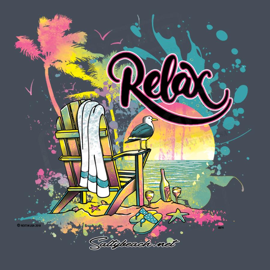 Relaxing Beach Scene Screen Transfer Design - Pack of 25