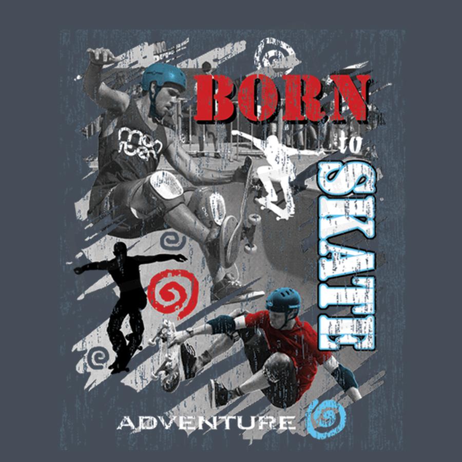 "Born to Skate Adventure Transfer Design" - Pack of 25