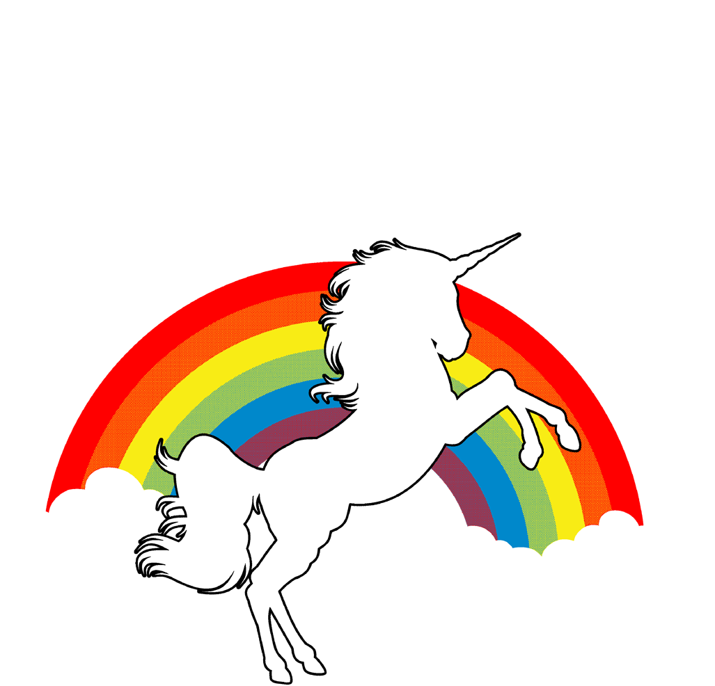 Magical Unicorn with Rainbow Screen Transfer - Pack of 25