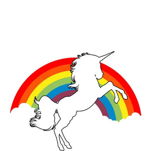 Magical Unicorn with Rainbow Screen Transfer - Pack of 25