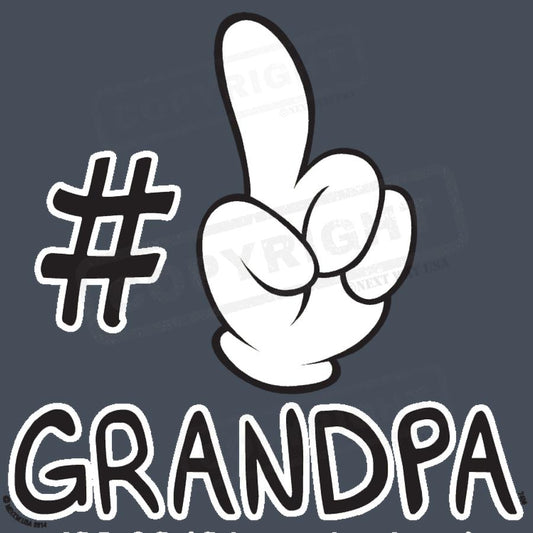 "#1 Grandpa Screen Transfer Design" - Pack of 25