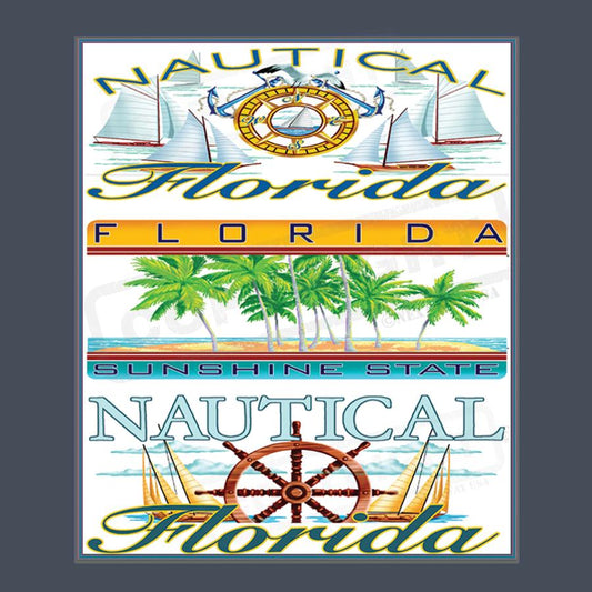 Nautical Florida Screen Transfer Design - Pack of 25