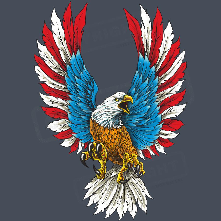 Majestic Patriotic Eagle Screen Transfer Design - Pack of 25