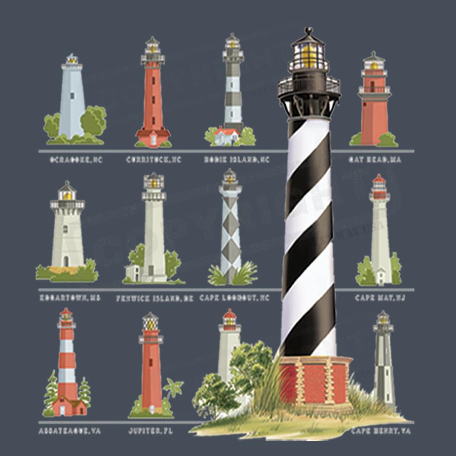 Coastal Lighthouses Screen Transfer Design - Pack of 25