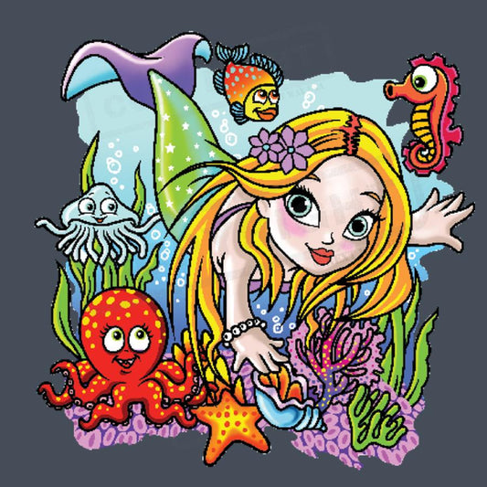 Vibrant Mermaid Undersea Adventure Design - Pack of 25