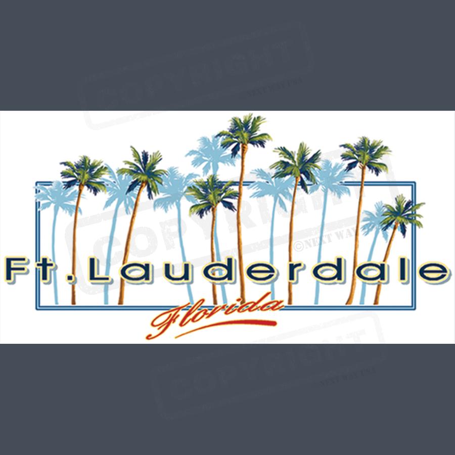 "Ft. Lauderdale Tropical Palm Tree Design" - Pack of 25