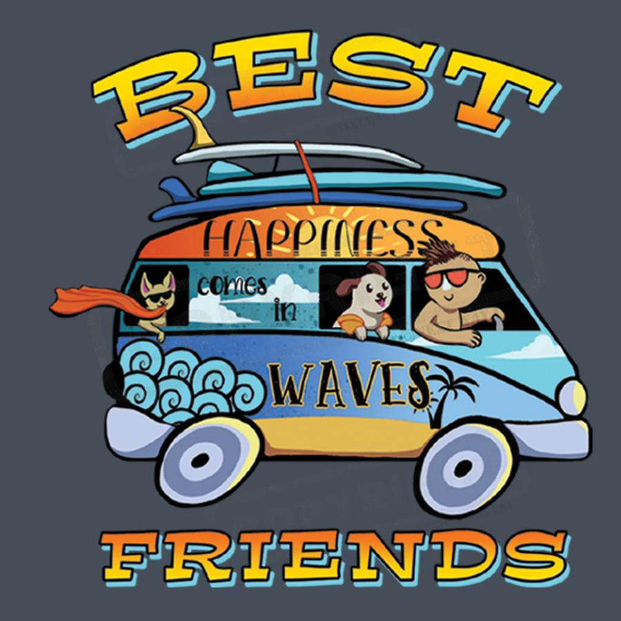 Surfing Best Friends Van Graphic Design - Pack of 25