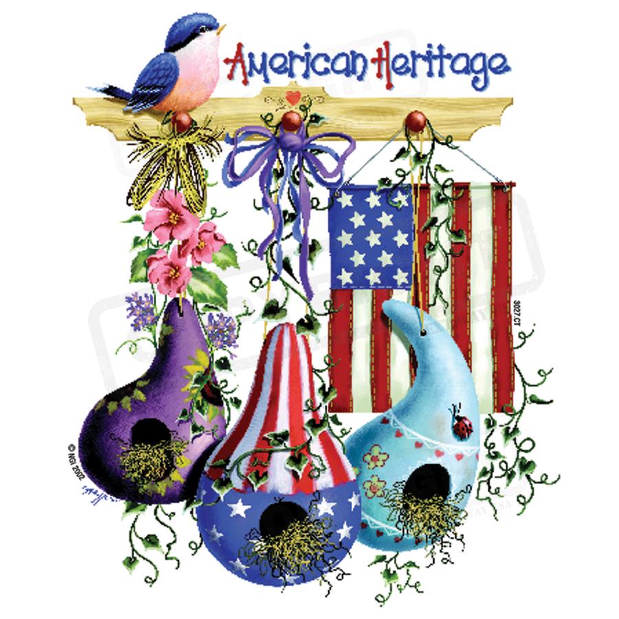 Patriotic Birdhouse Screen Transfer Design - Pack of 25